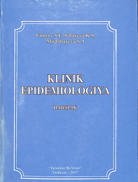 KLINIK EPIDEMIOLOGIYA