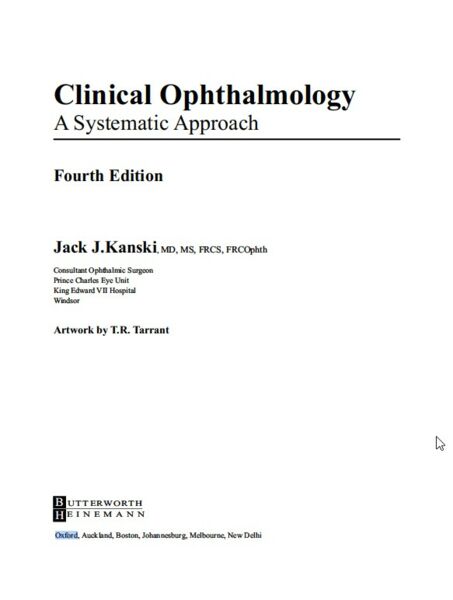 Clinical Ophthalmology A Systematic Approach