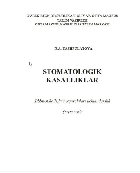 STOMATOLOGIK KASALLIKLAR