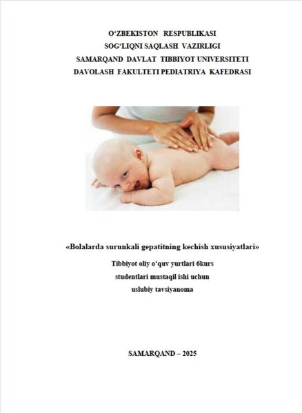 Bolalarda surunkali gepatitning kechish xususiyatlari