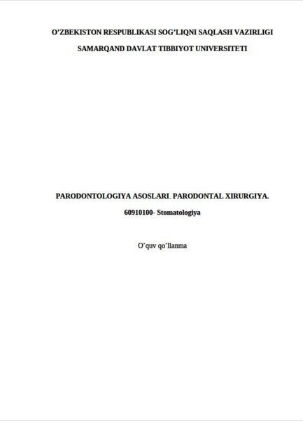 Parodontologiya asoslari. Parodontal xirurgiya