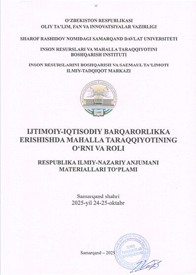 O‘zbekiston xizmatlar bozorida sun’iy intellekt  texnologiyalarining samaradorligi va qo‘llanish mexanizmlari